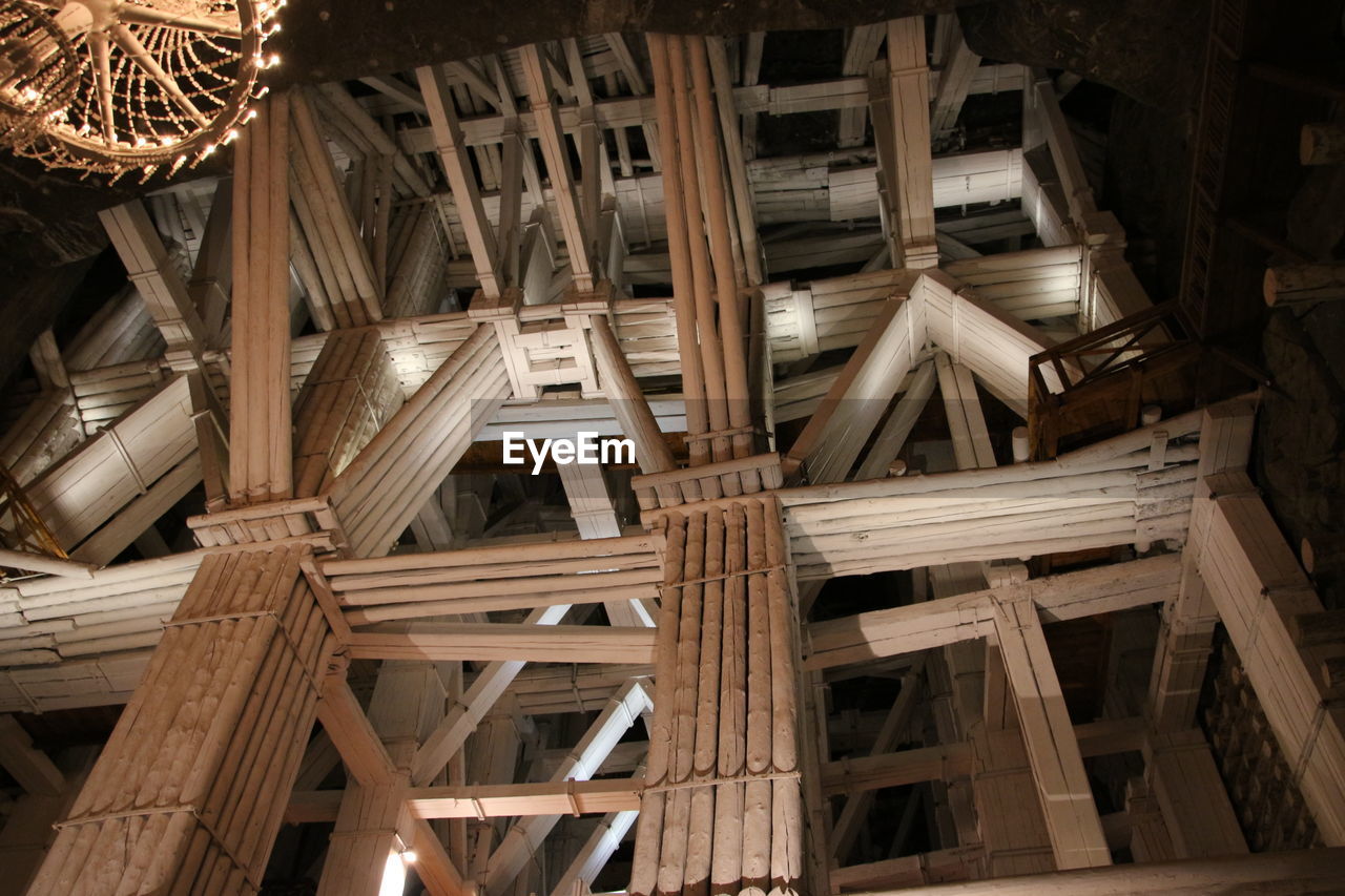 LOW ANGLE VIEW OF OLD ROOF BUILDING