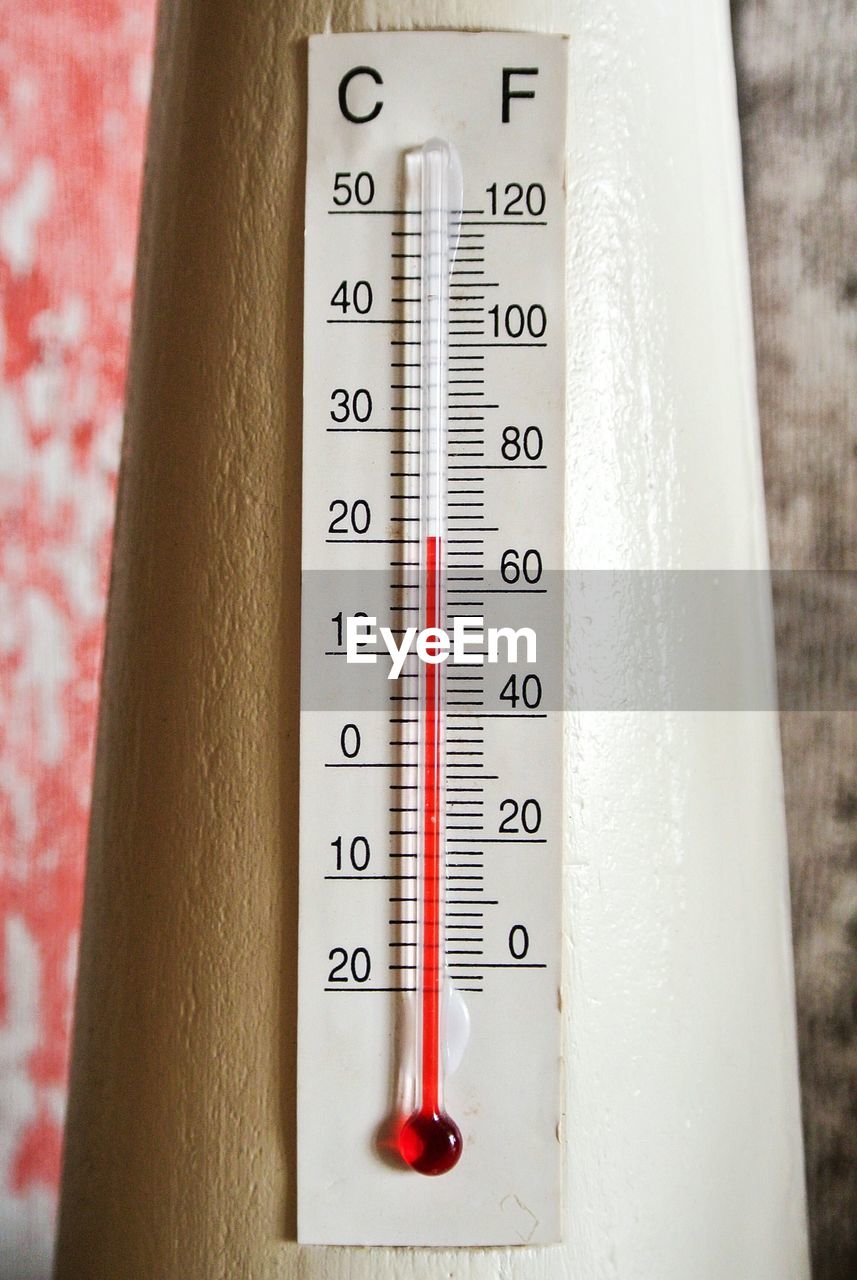 Close-up of thermometer