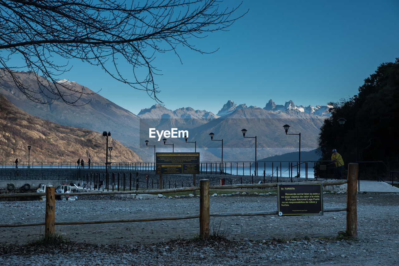 Scenic view of snowcapped mountains against clear sky