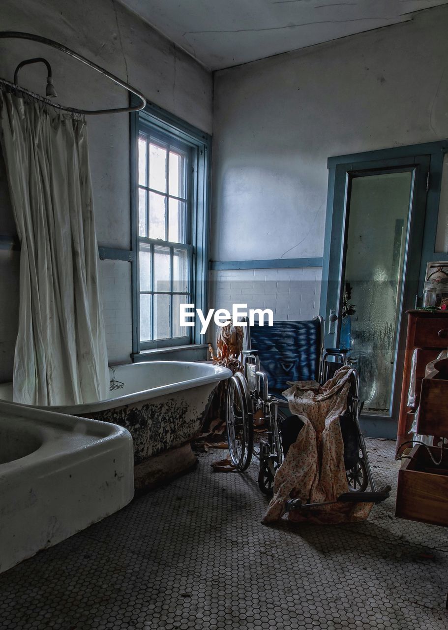 Interior of abandoned house