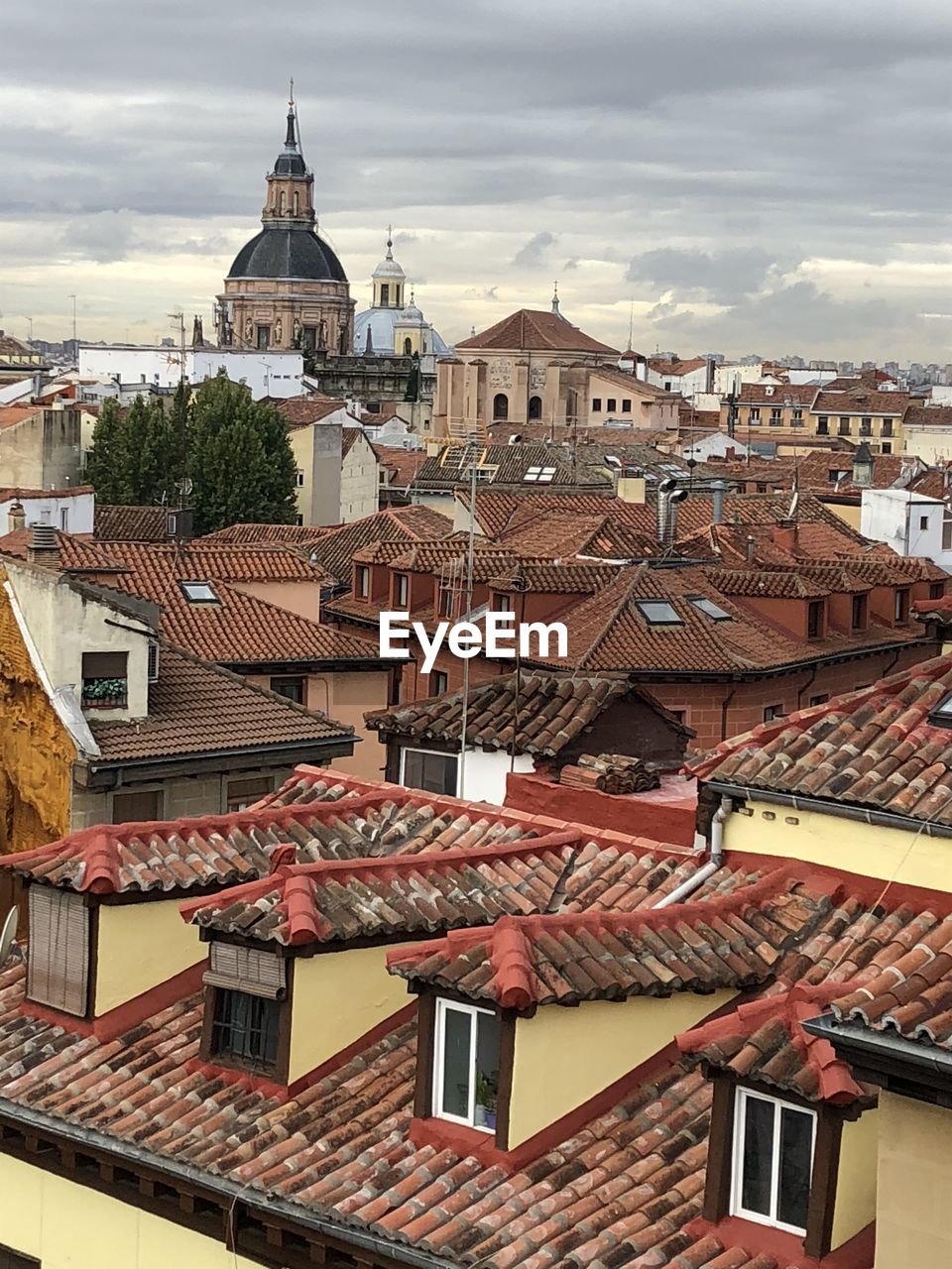 High angle view of townscape against sky