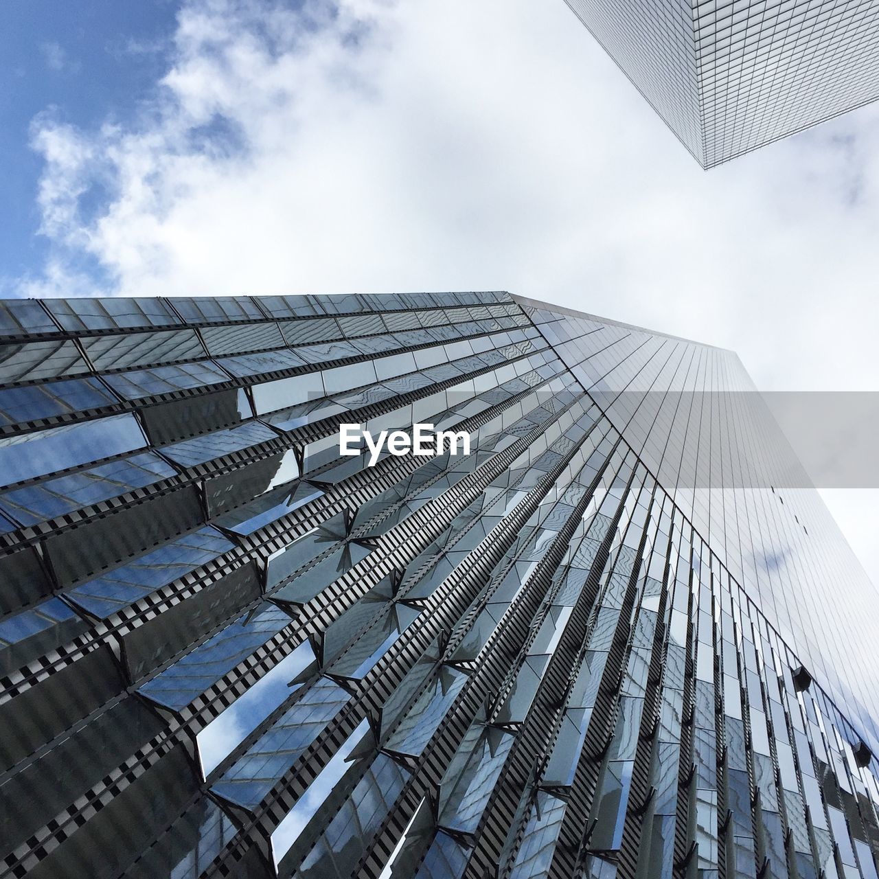 Low angle view of skyscrapers in city