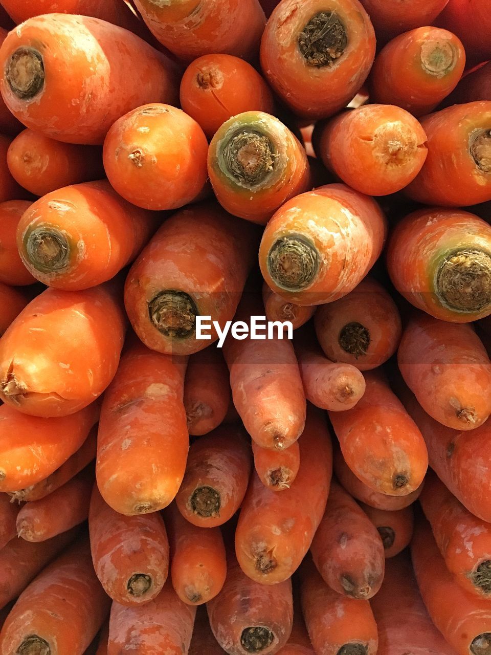 Full frame shot of carrots for sale