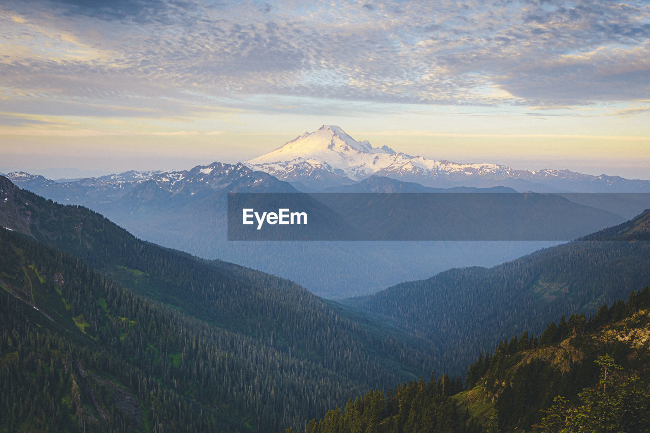 Beautiful mt. baker from the top of winchester mountain, usa