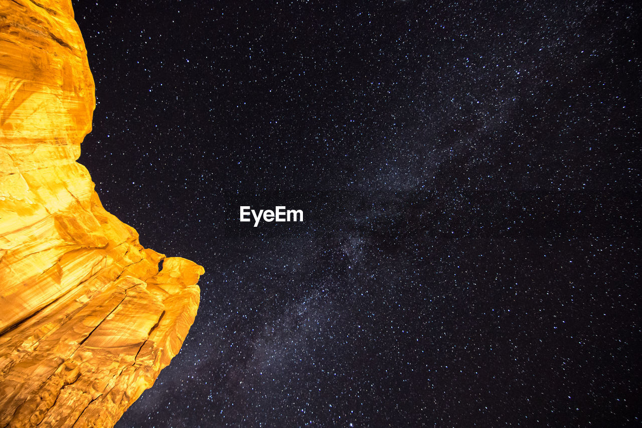 Milky way night sky in monument valley national park