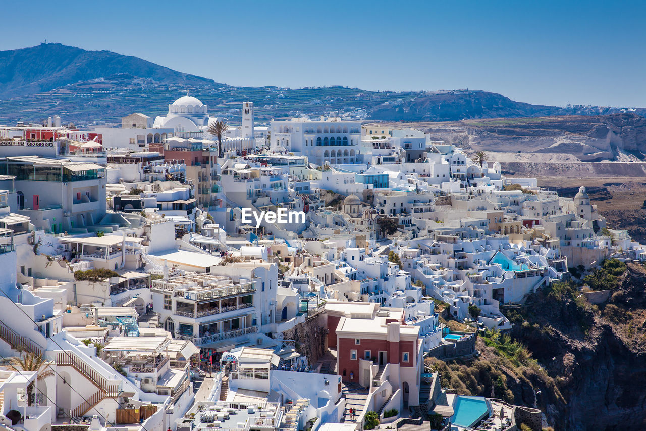 Beautiful city of fira at santorini island