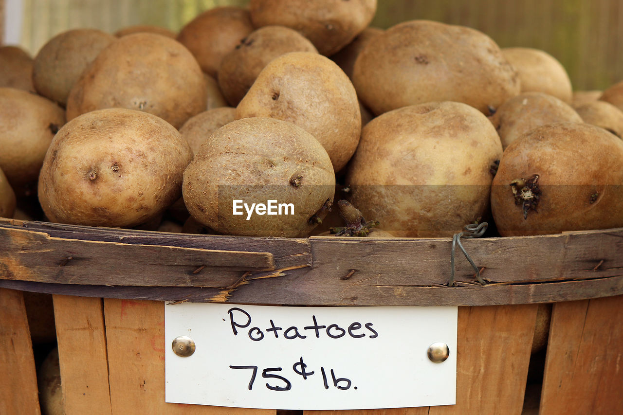 CLOSE-UP OF VEGETABLES FOR SALE