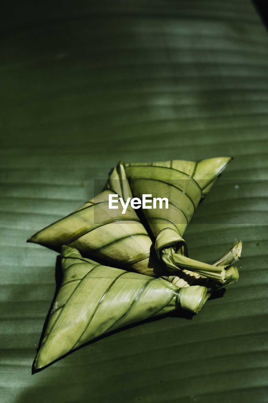 Rice dumpling or famously known as ketupat palas in malaysia during preparation of eid mubarak 