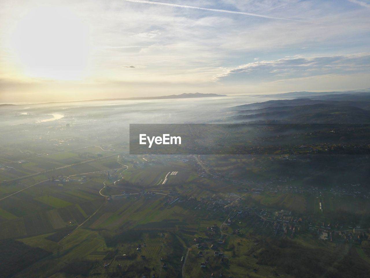 AERIAL VIEW OF AGRICULTURAL LANDSCAPE