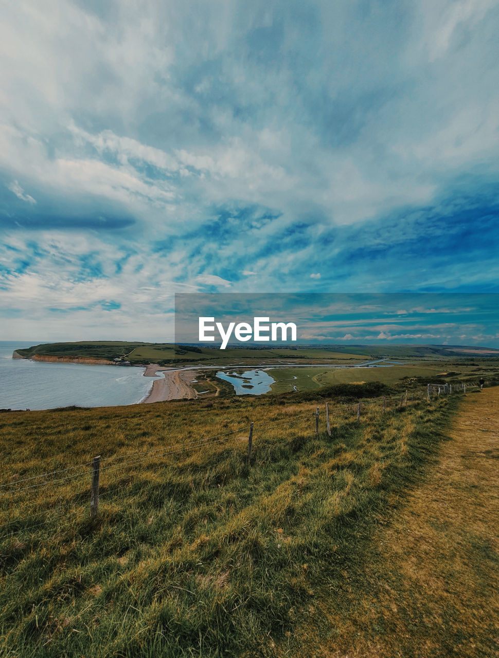 SCENIC VIEW OF LAND AGAINST SKY DURING SUNSET