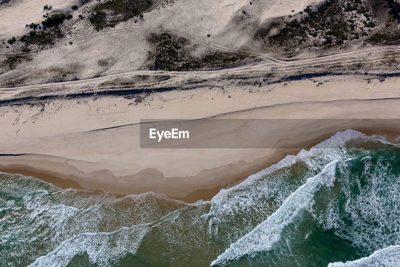 Aerial view of sea shore