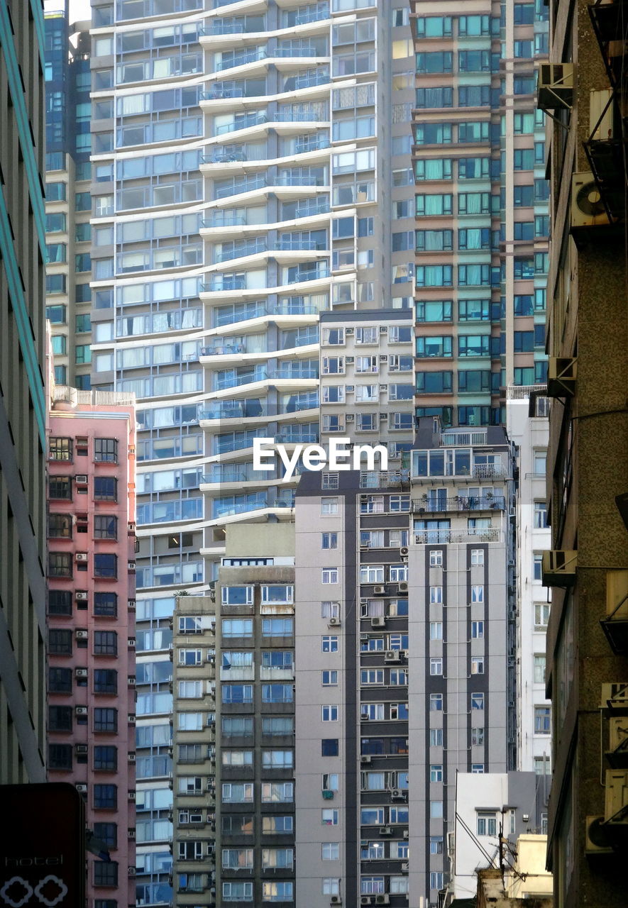 Full frame shot of modern buildings in city