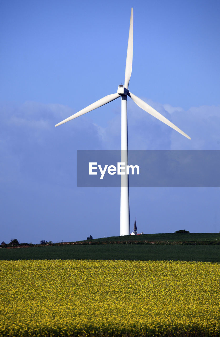 WIND TURBINES ON FIELD