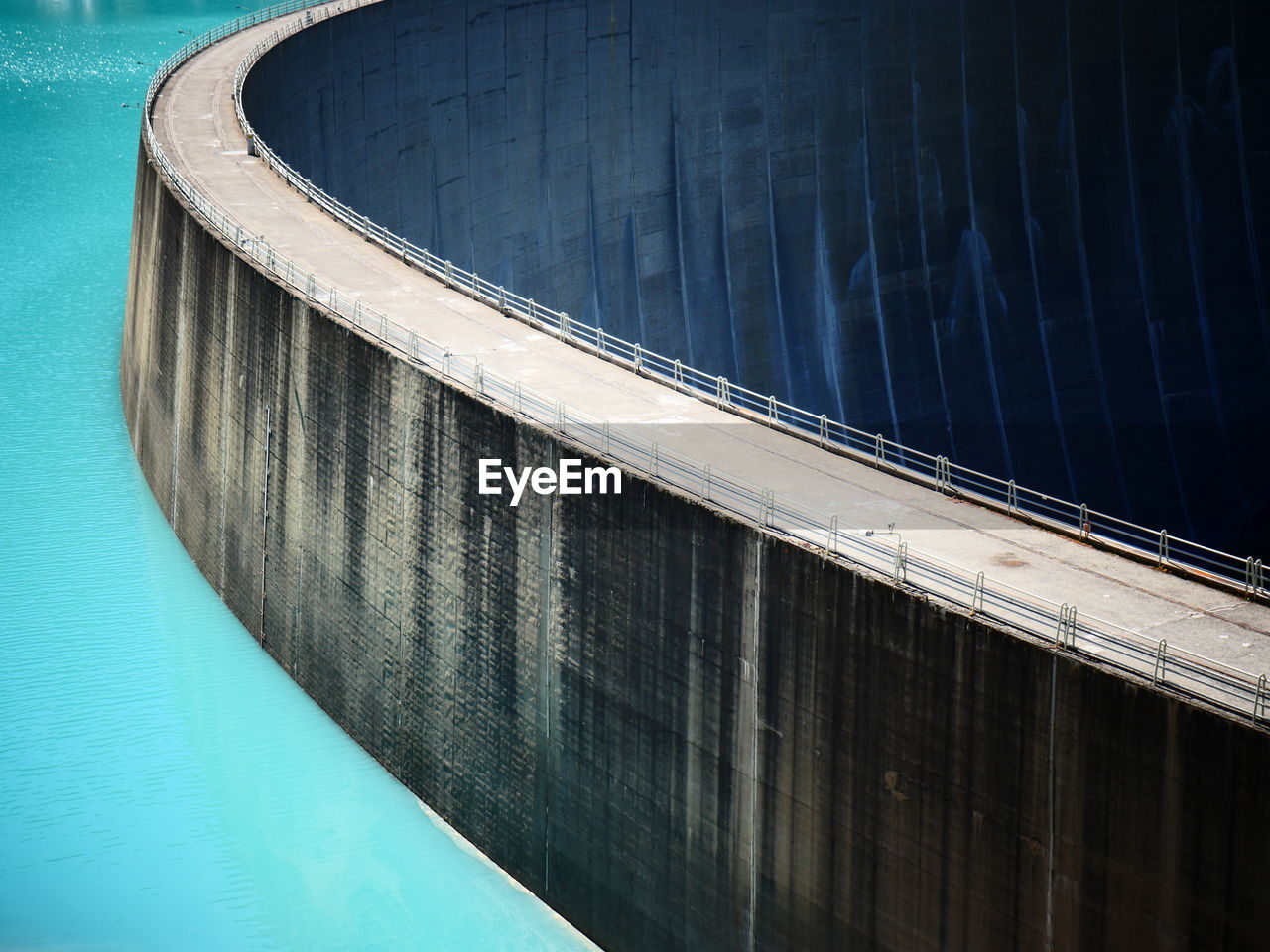 High angle view of dam