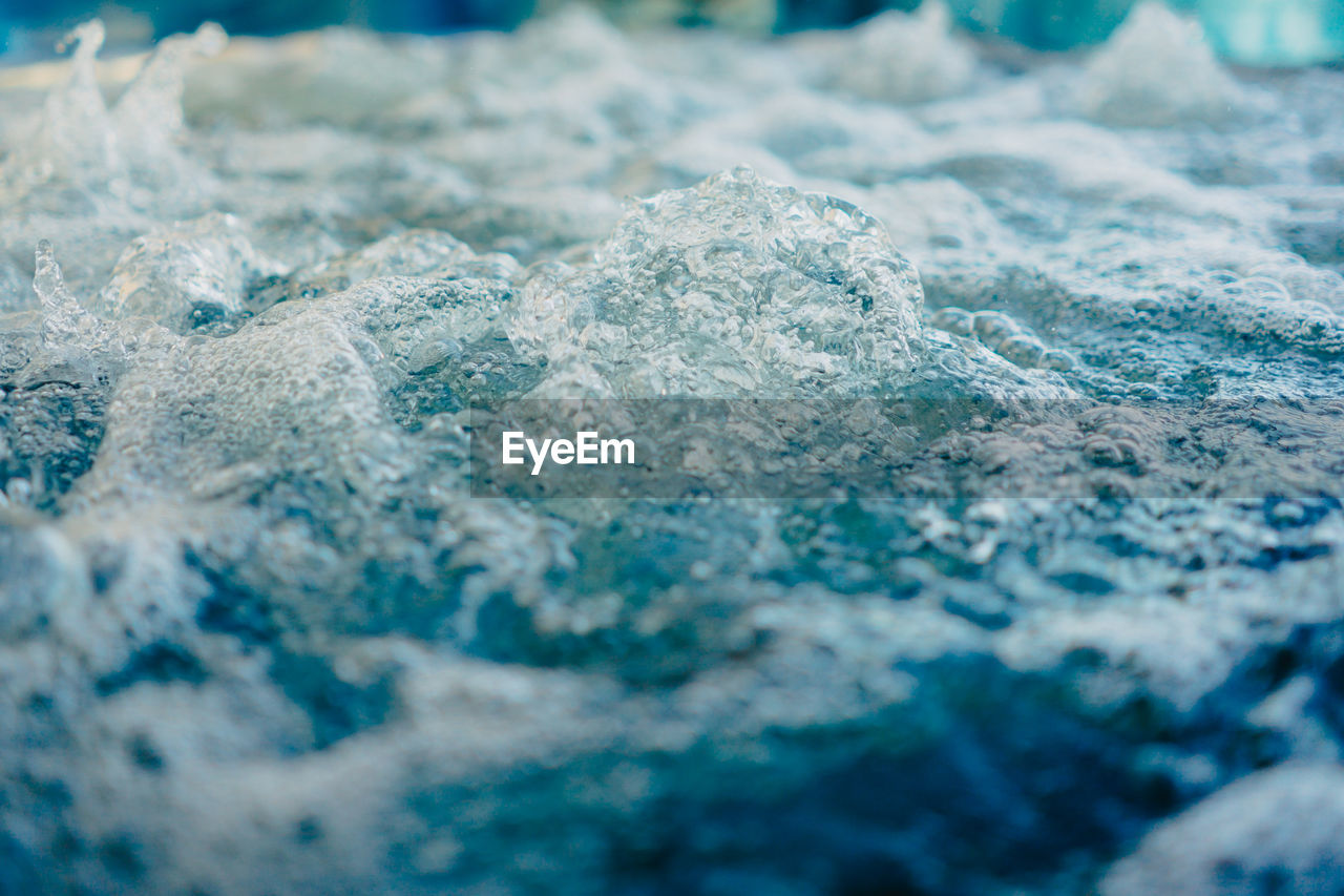 Close-up of bubbles in swimming pool