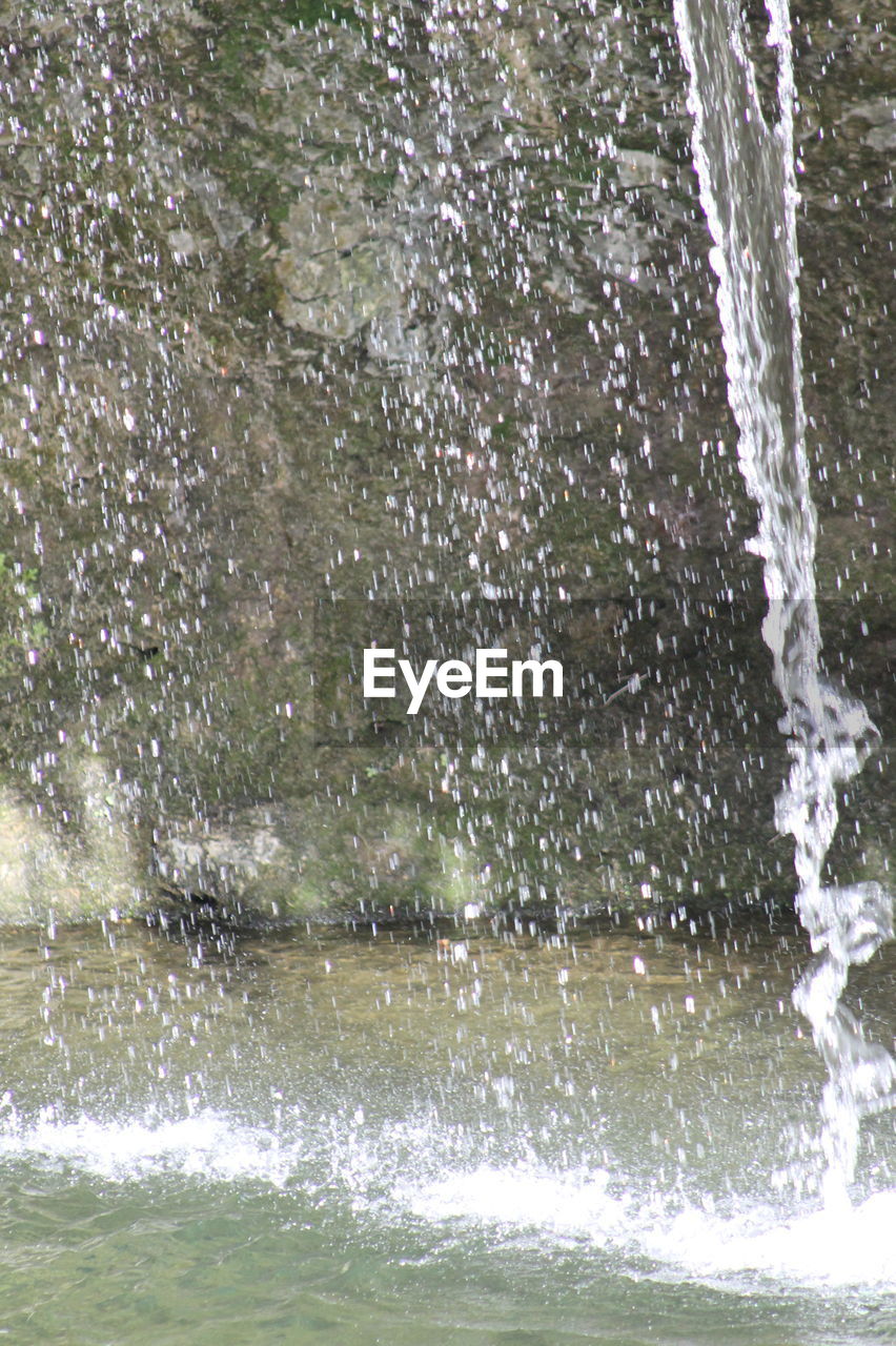 CLOSE-UP OF WATER AGAINST BLURRED MOTION