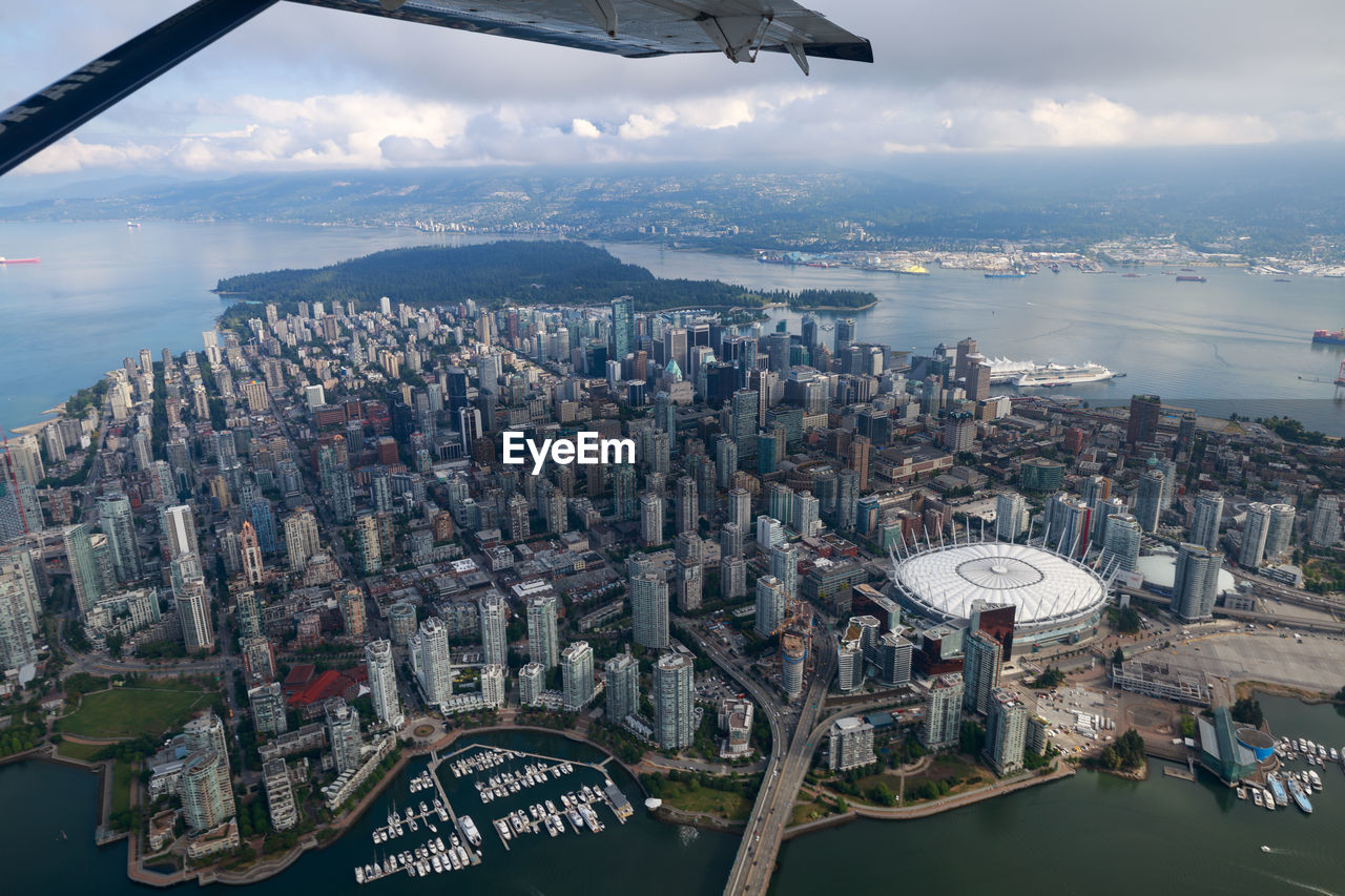Aerial tour over vancouver