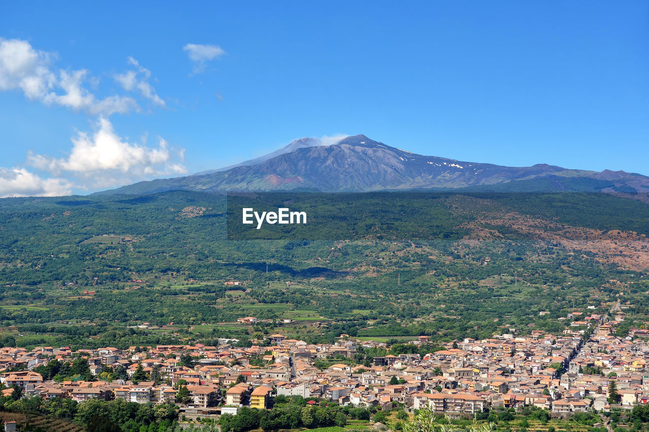 Aerial view of landscape