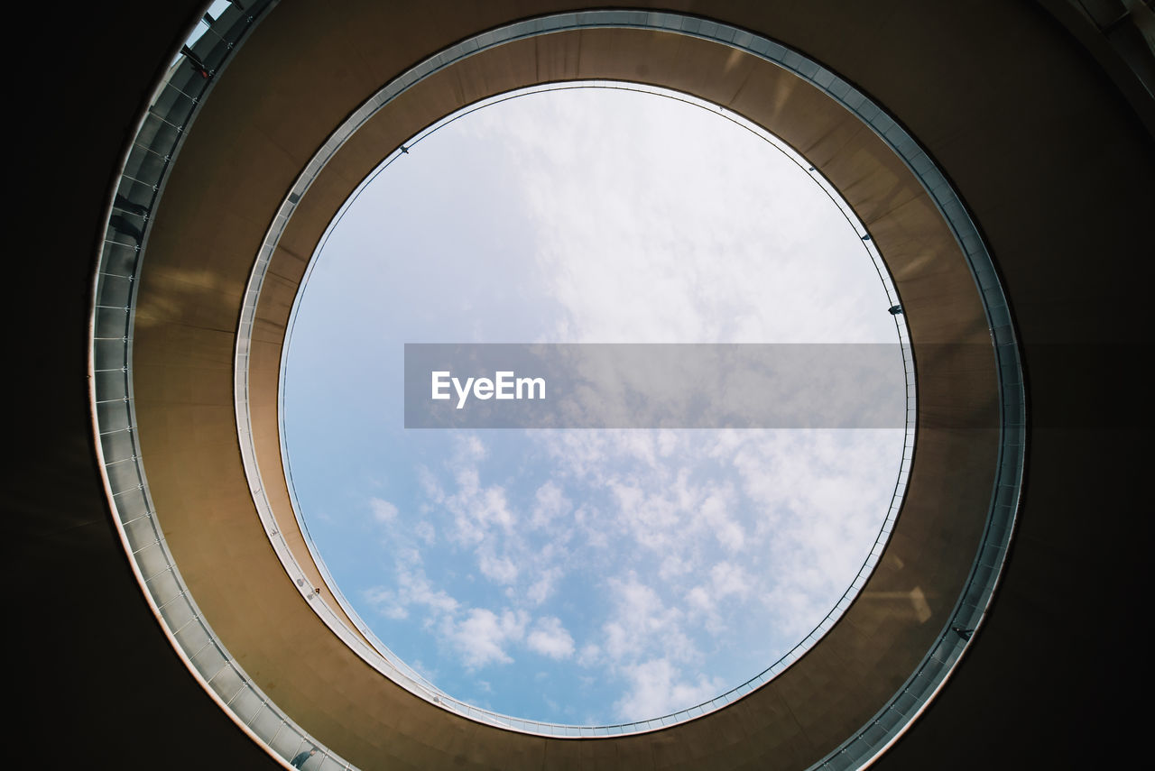 Low angle view of skylight