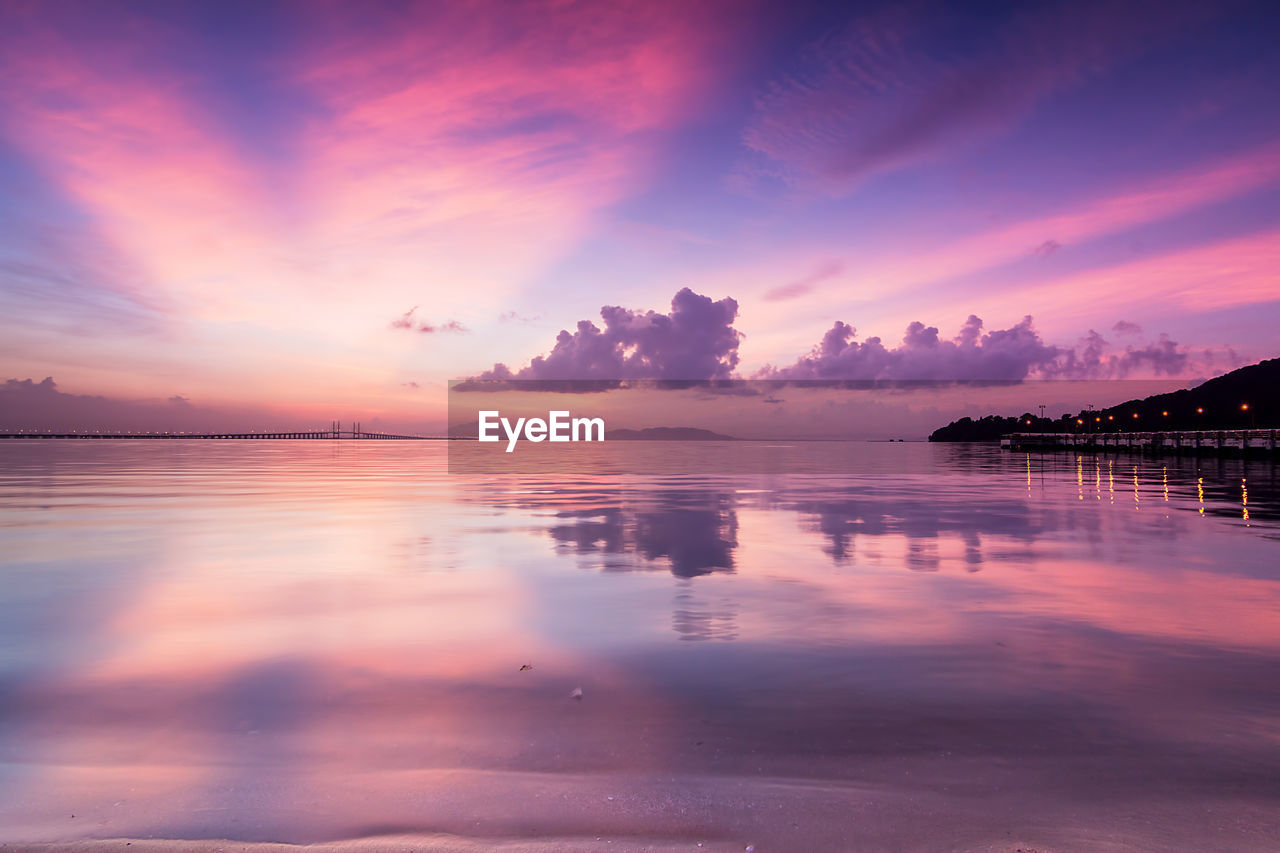 View of sea against cloudy sky