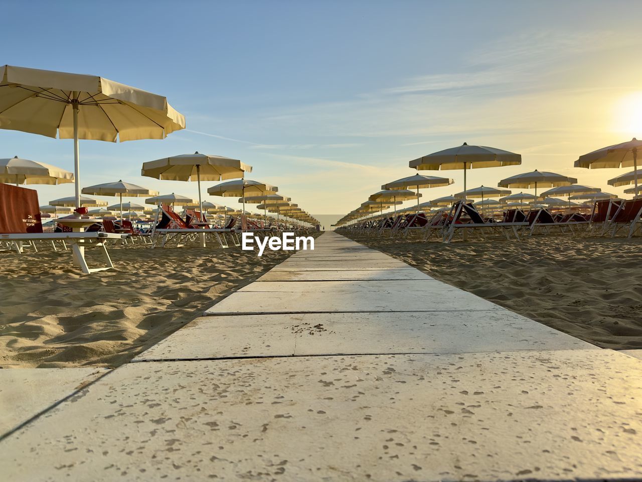 View of beach umbrellas 