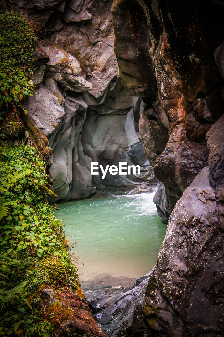 Rock formations in cave