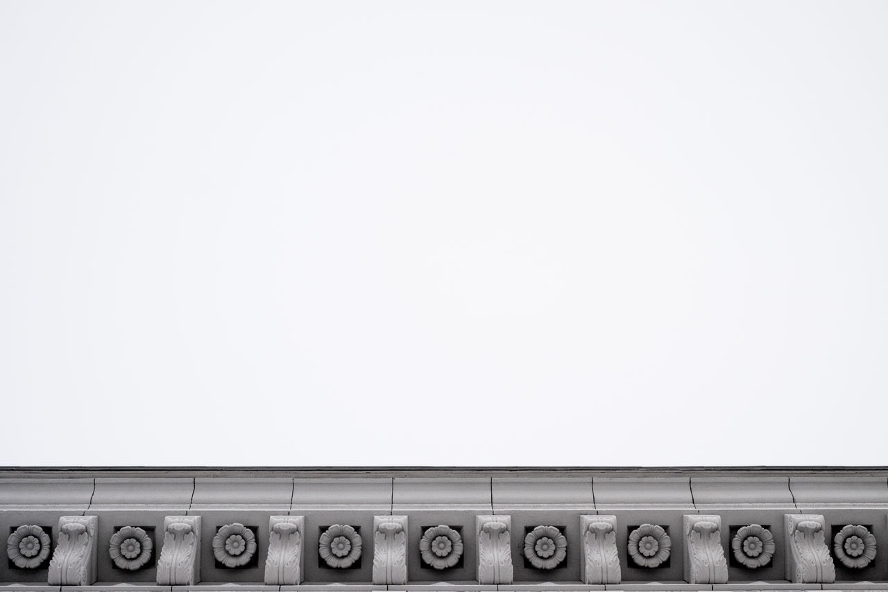 Low angle view of building against clear sky