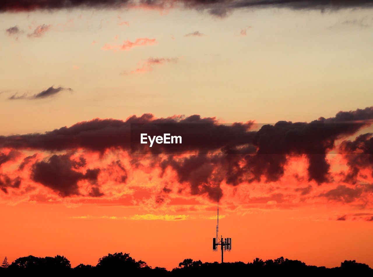 Scenic view of dramatic sky during sunset