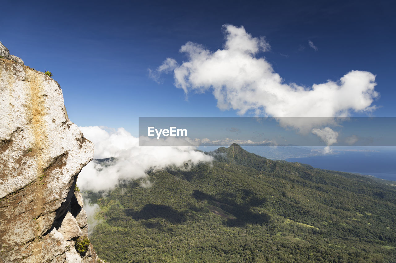 SCENIC VIEW OF MOUNTAIN RANGE AGAINST BLUE SKY