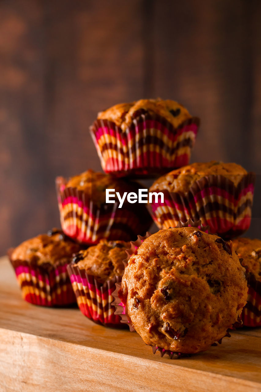 close-up of cookies on table