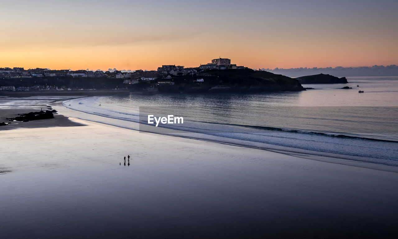 SCENIC VIEW OF SEA DURING SUNSET