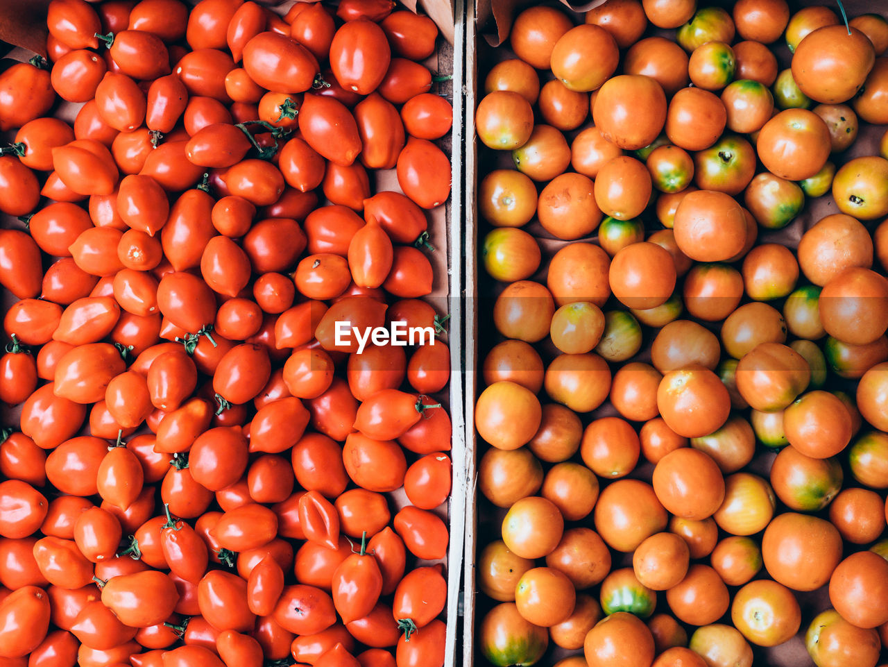 Full frame shot of tomatoes at market stall