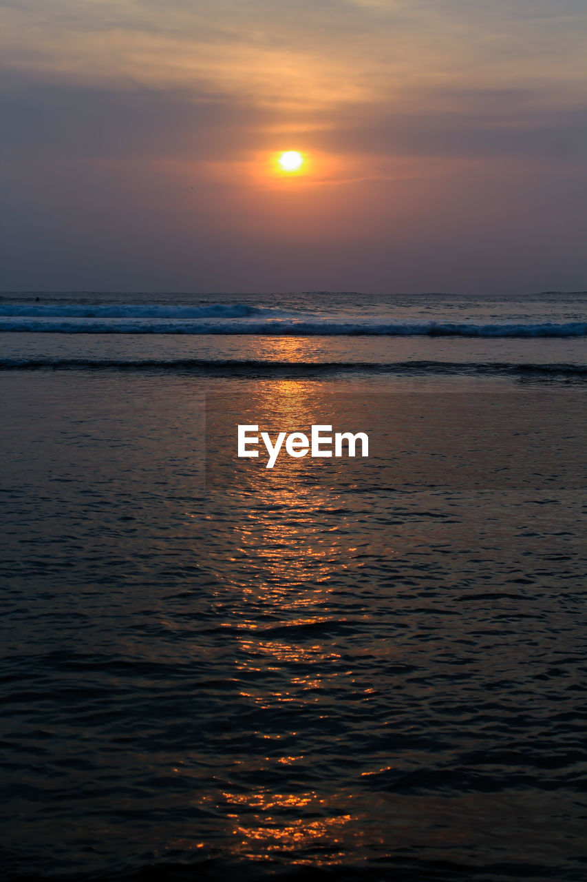 SCENIC VIEW OF SEA DURING SUNSET