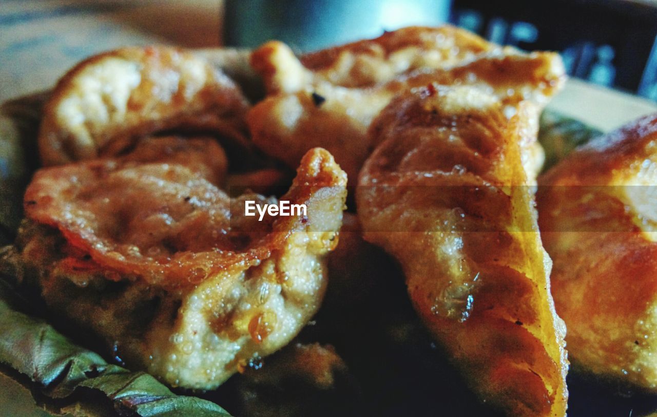 Close-up of food on table