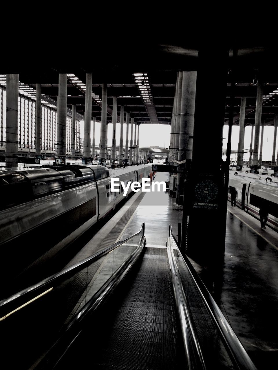 View of trains at subway station