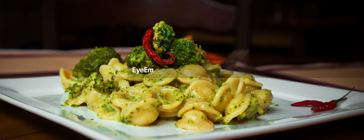 Close-up of food in plate