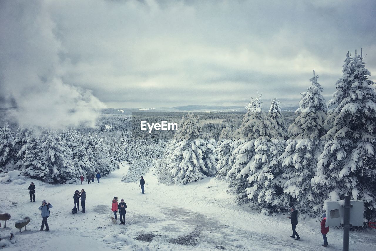 SNOWCAPPED LANDSCAPE AGAINST SKY