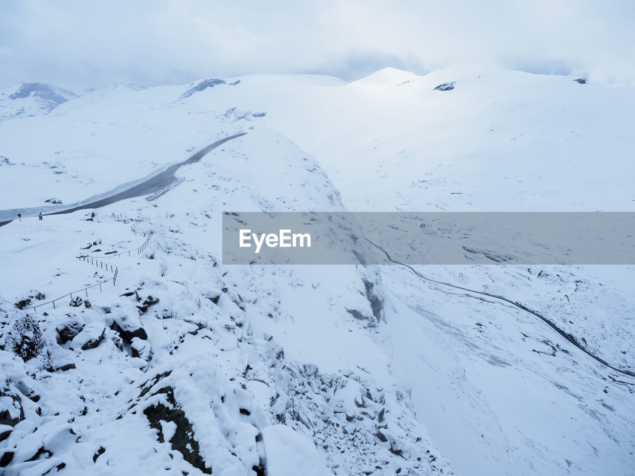 SCENIC VIEW OF SNOW COVERED LAND