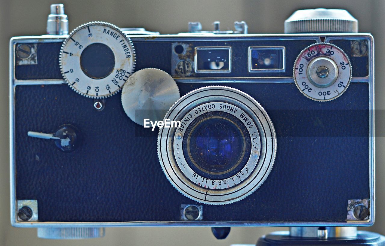 CLOSE-UP OF CAMERA MACHINE