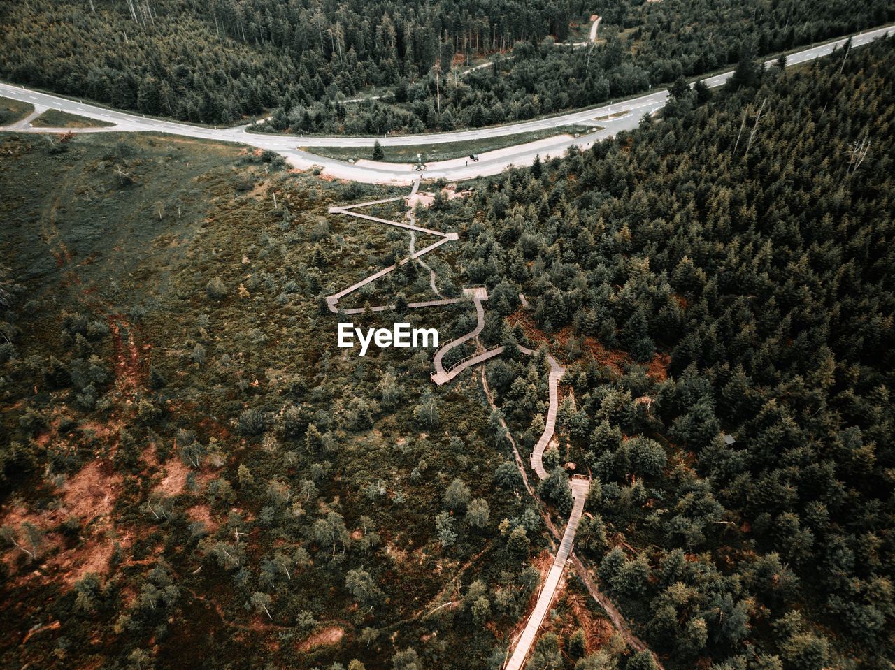 HIGH ANGLE VIEW OF CARS ON ROAD