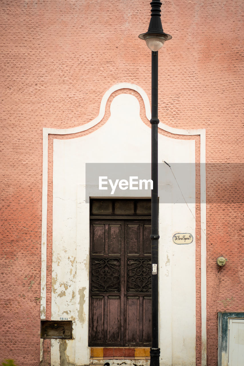 Old colonial facade in a mexican village.