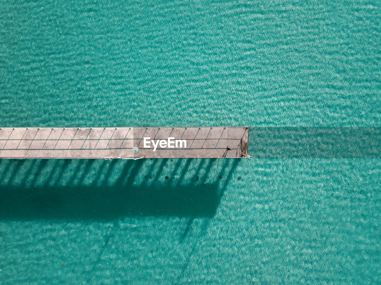 High angle view of jetty in sea