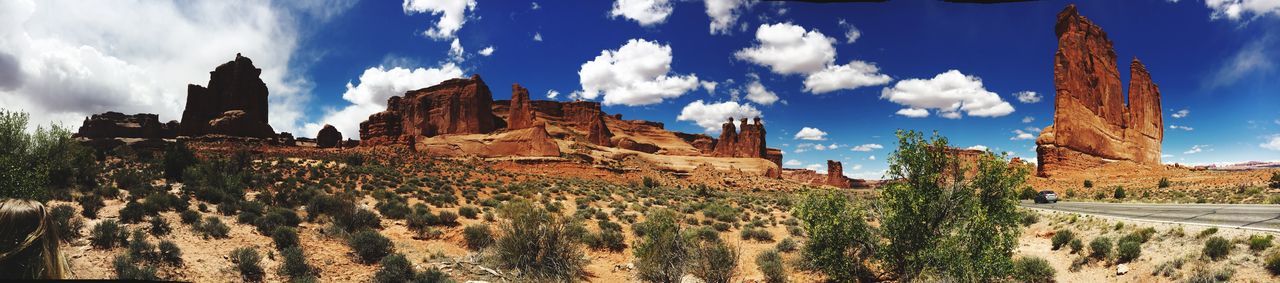 PANORAMIC VIEW OF ROCK FORMATION