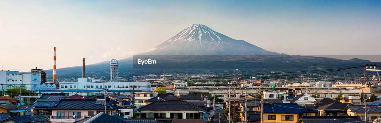 Panoramic view of buildings against sky