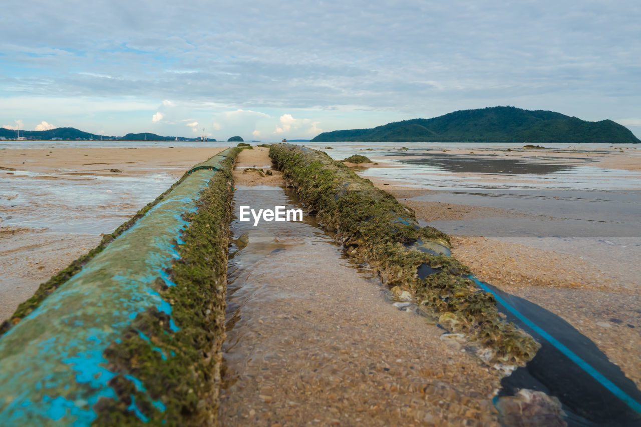 SURFACE LEVEL OF EMPTY BEACH