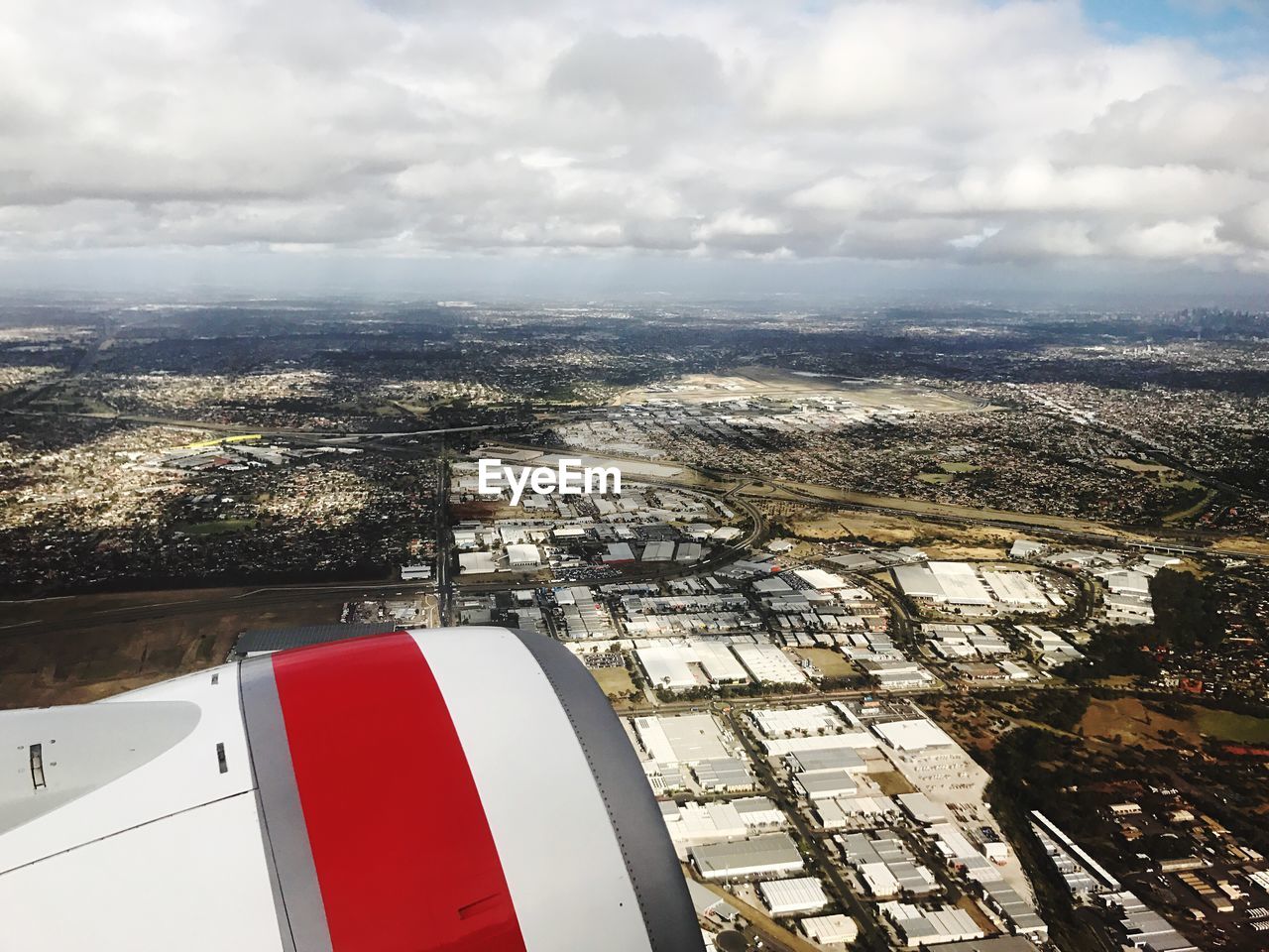 AERIAL VIEW OF SEA AND CITYSCAPE