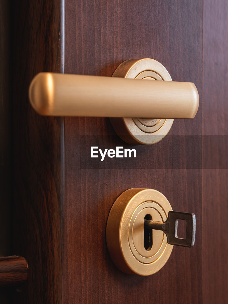 wood, door handle, door, entrance, indoors, no people, knob, brown, handle, protection, security, doorknob, close-up