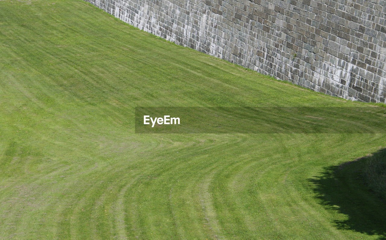 High angle view of golf course