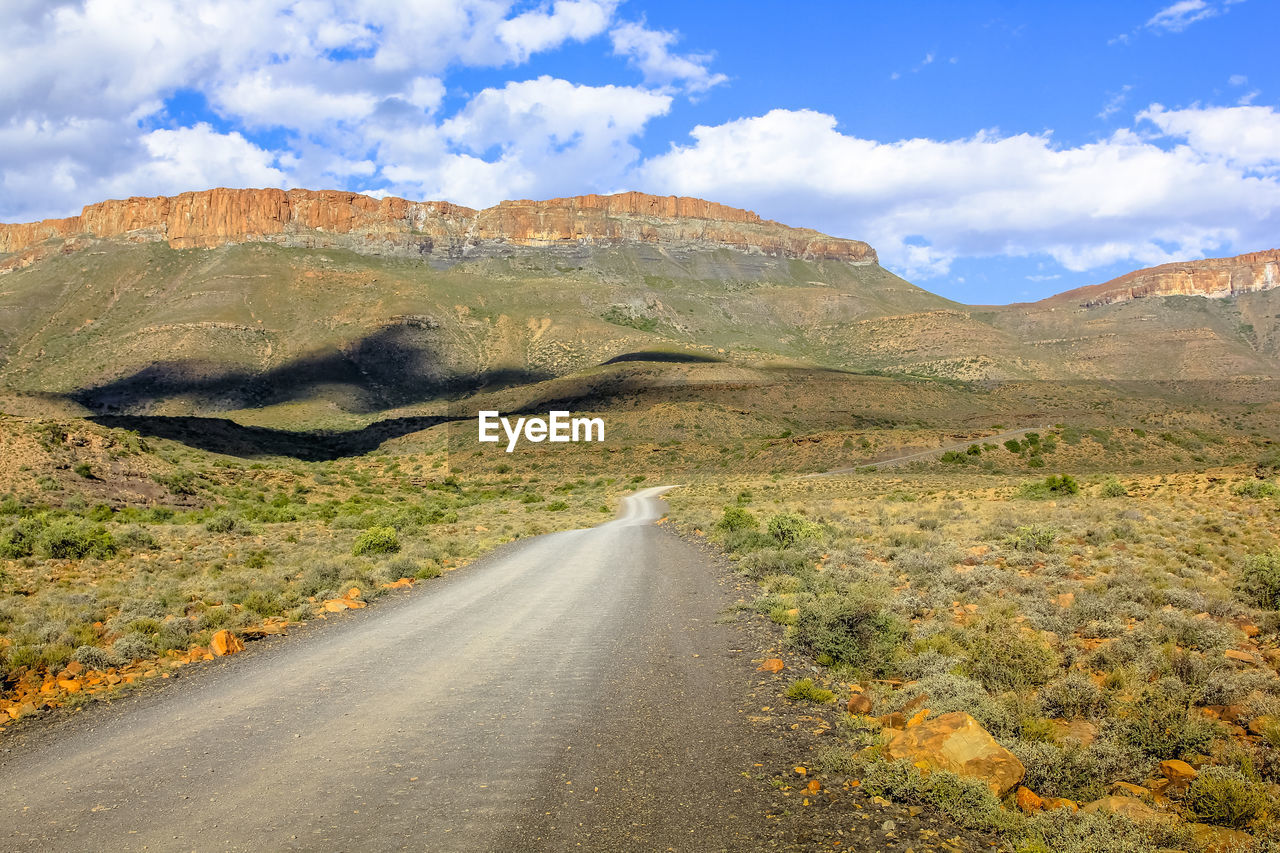 Road amidst mountains against sky