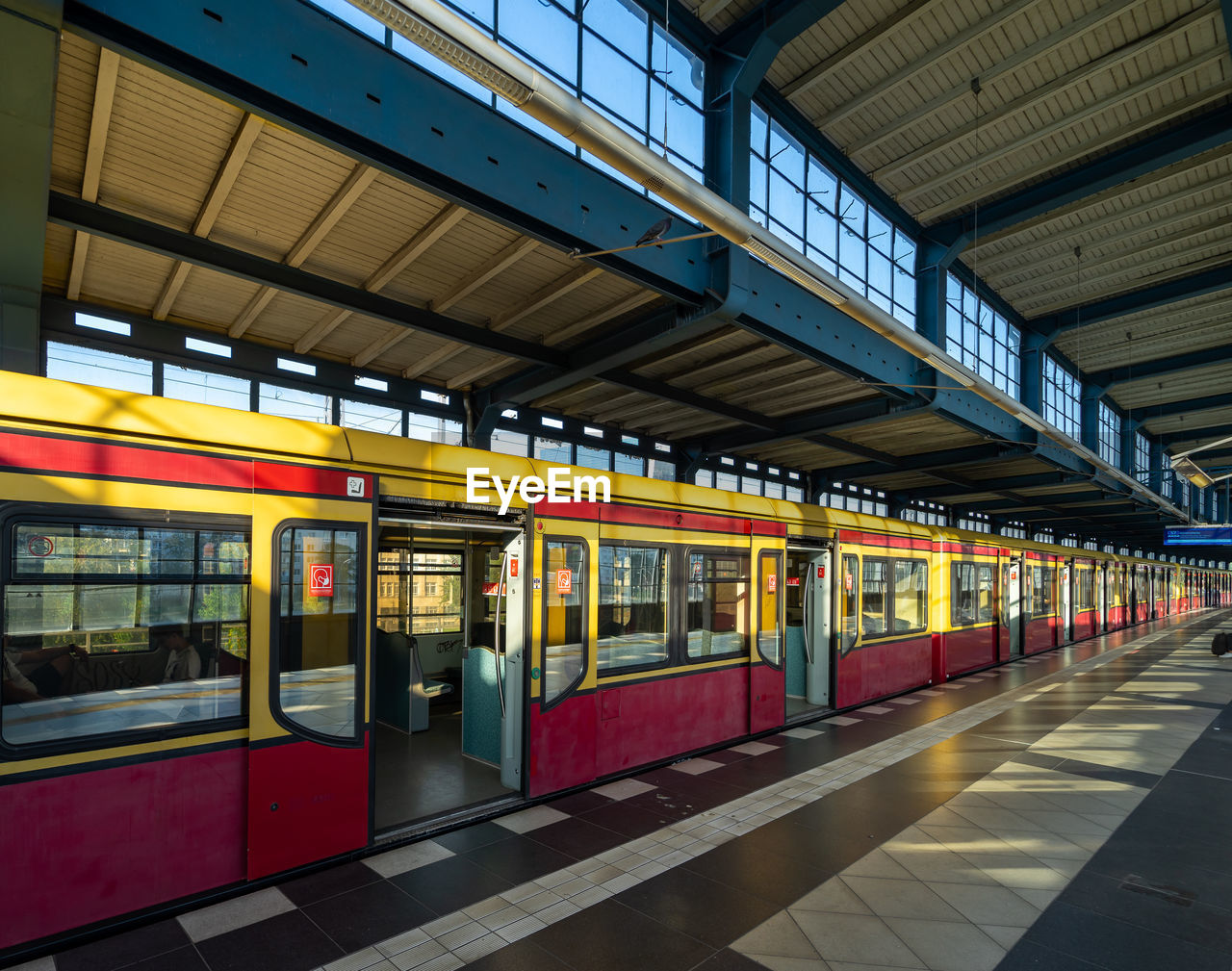 Train at railroad station